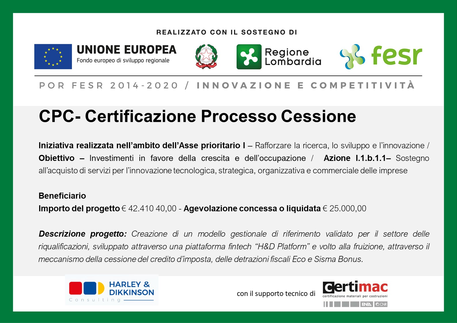 Fesr Beneficiari Targa